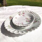Hollow oval dish and 2 Haviland porcelain bowls, Sylvie model