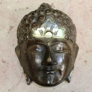Masque de Bouddha en bois à suspendre