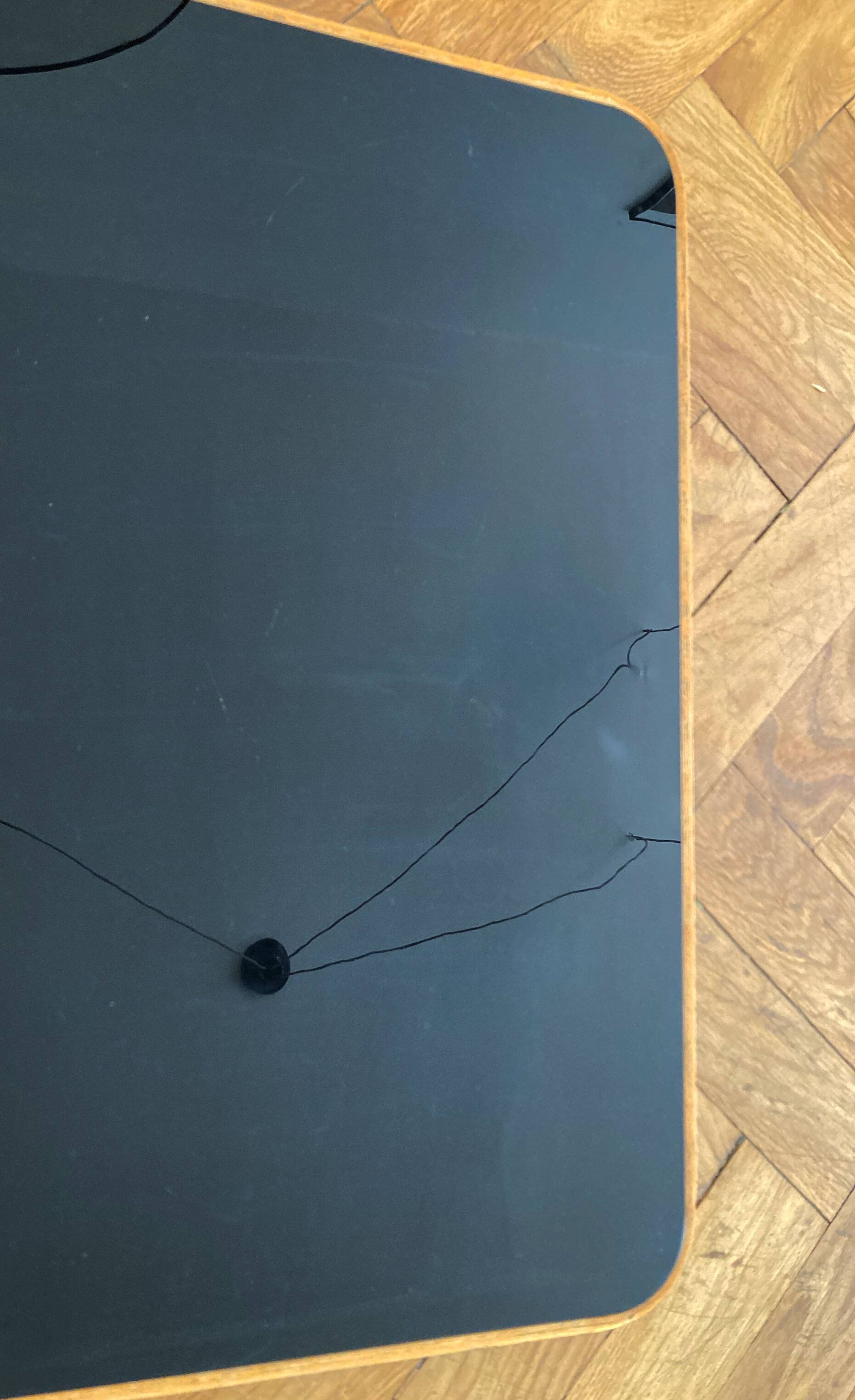 1960's Mid Century Coffee Table with a black opaxite glass by Jiri Jiroutek