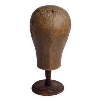 Tête de modiste en bois, 1900