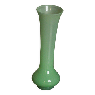 Green opaline vase