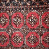 Vintage carpet Uzbek Bukhara handmade 121cm x177cm 1960s, 1C740