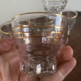 6 petits verres dorés