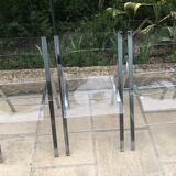 Vintage plexiglass folding chairs