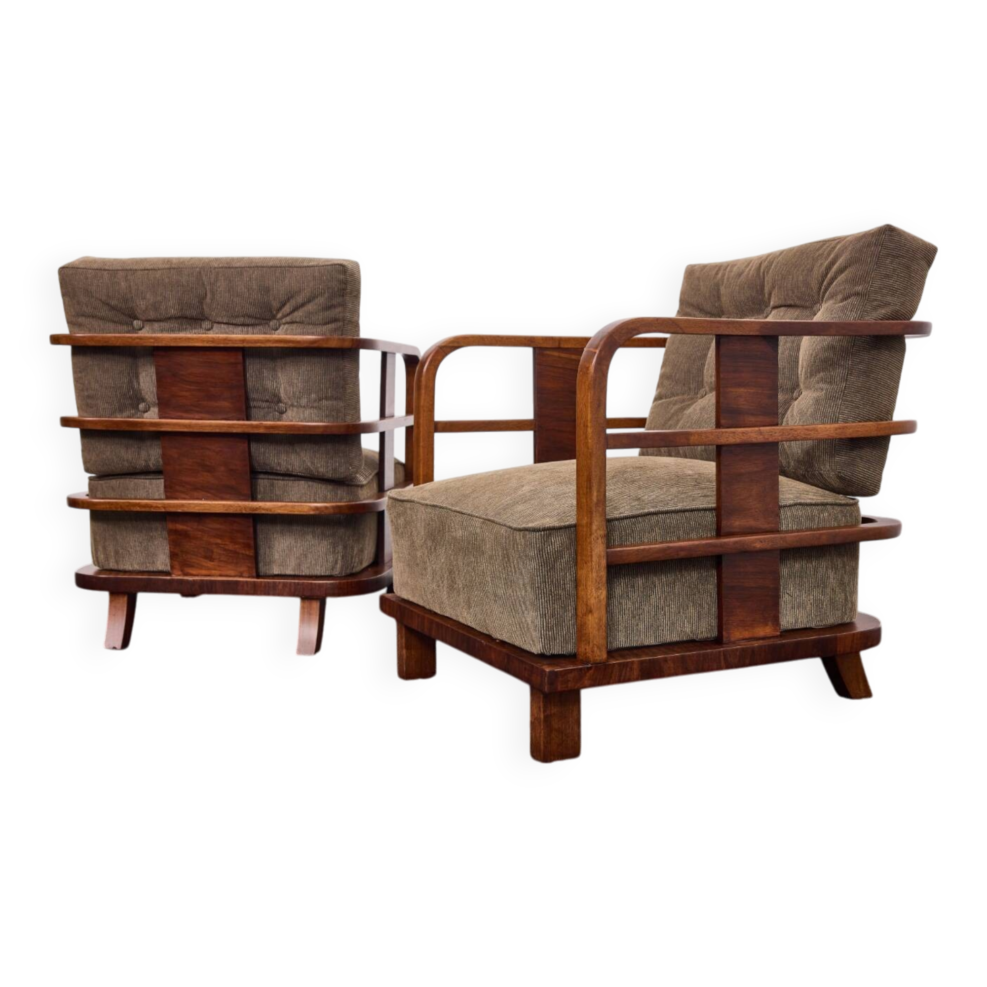 Lajos Kozma, importants fauteuils Art Déco de Budapest Werkstatte, années 1930