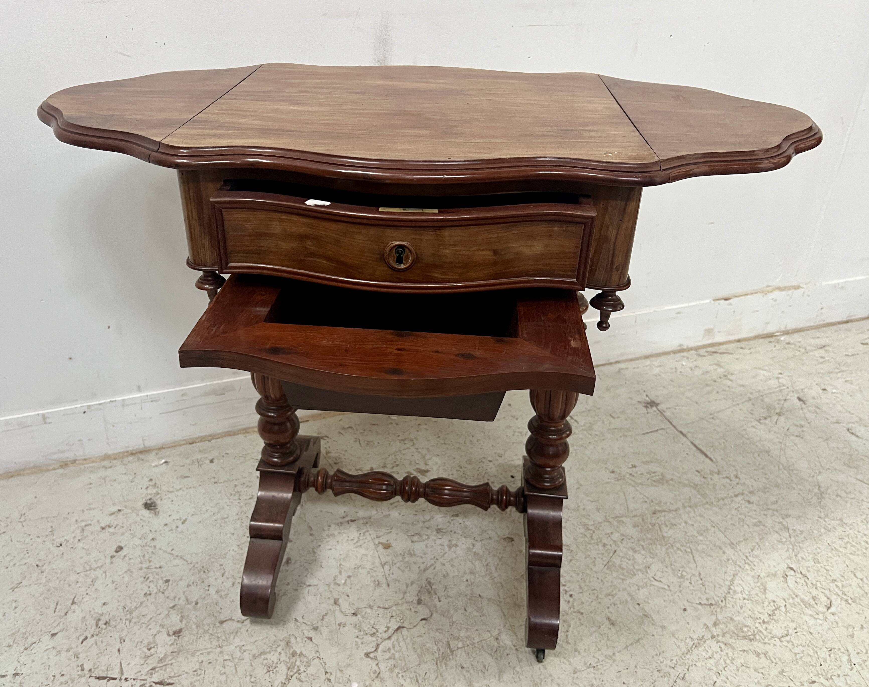 Napoleonic era mahogany and veneer work table, 19th century