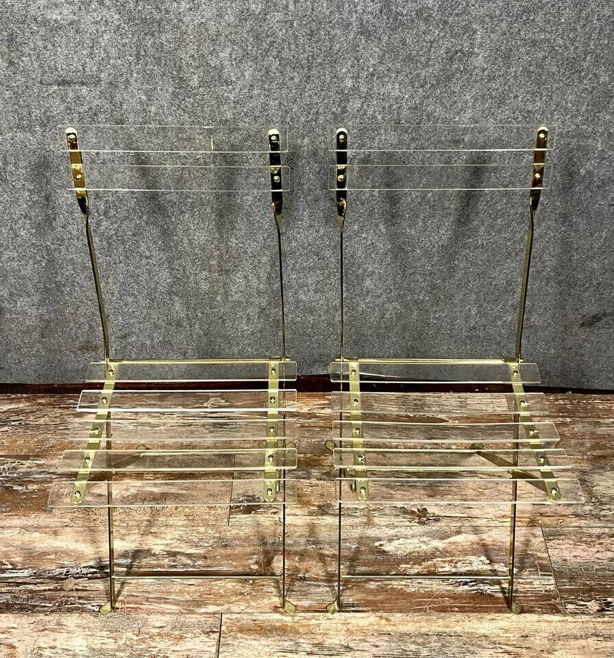 The invisibles: pair of folding chairs by Yonel LEBOVICI and Bernard Berthet