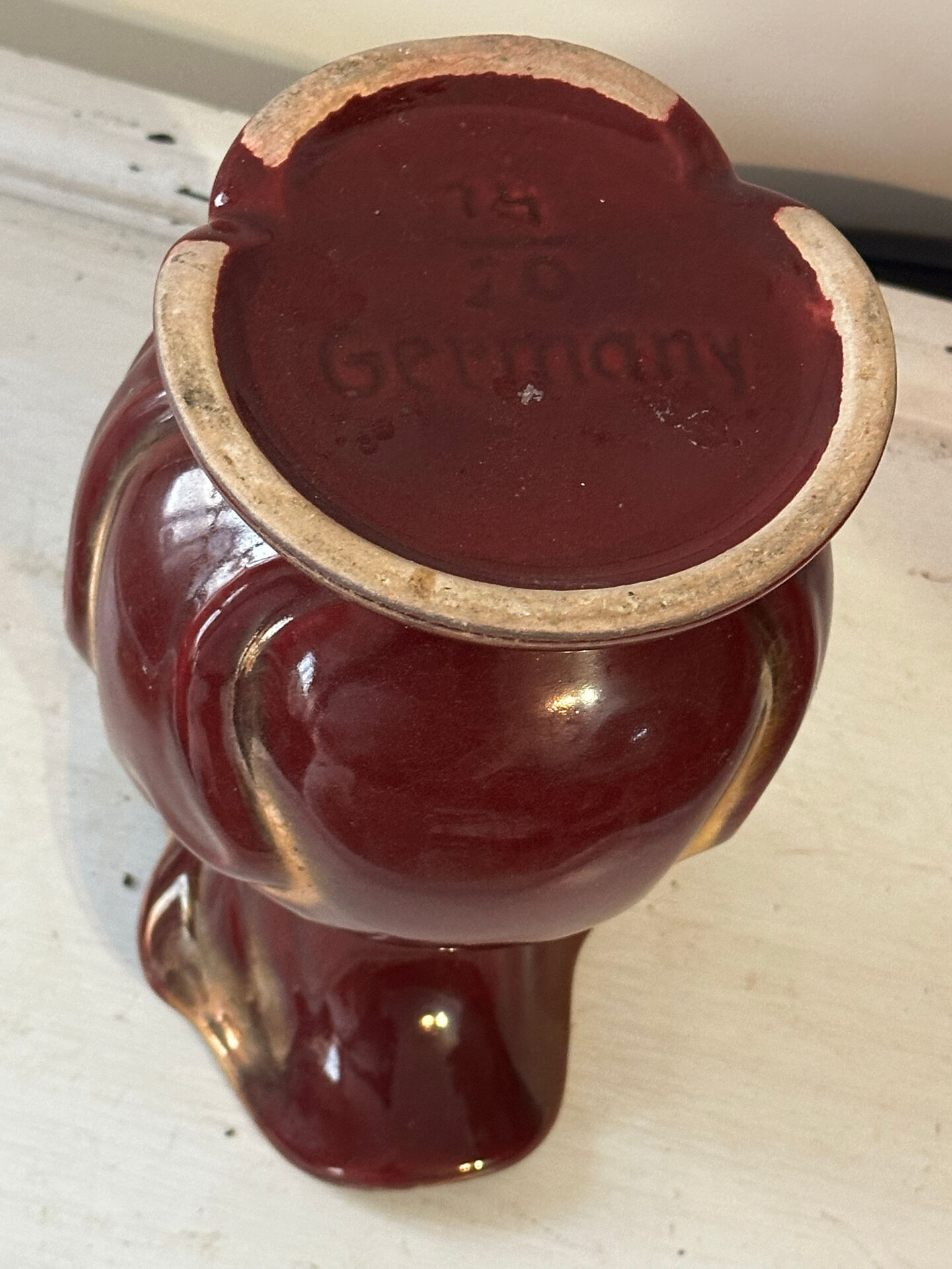 Pichet Mid-Century ceramic no 14/20 Germany - Ruby red enhanced O