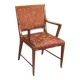Vintage armchair in mahogany and fabric, design, Italy, 1950s