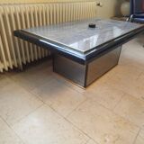 Transformable coffee table in marble and brass – fedam – italian design