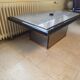 Transformable coffee table in marble and brass – fedam – italian design