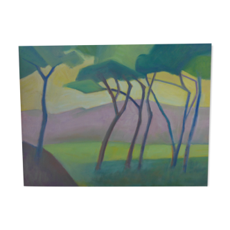Canvas depicting the pines of St. Marguerite