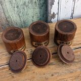 Wooden spice jars
