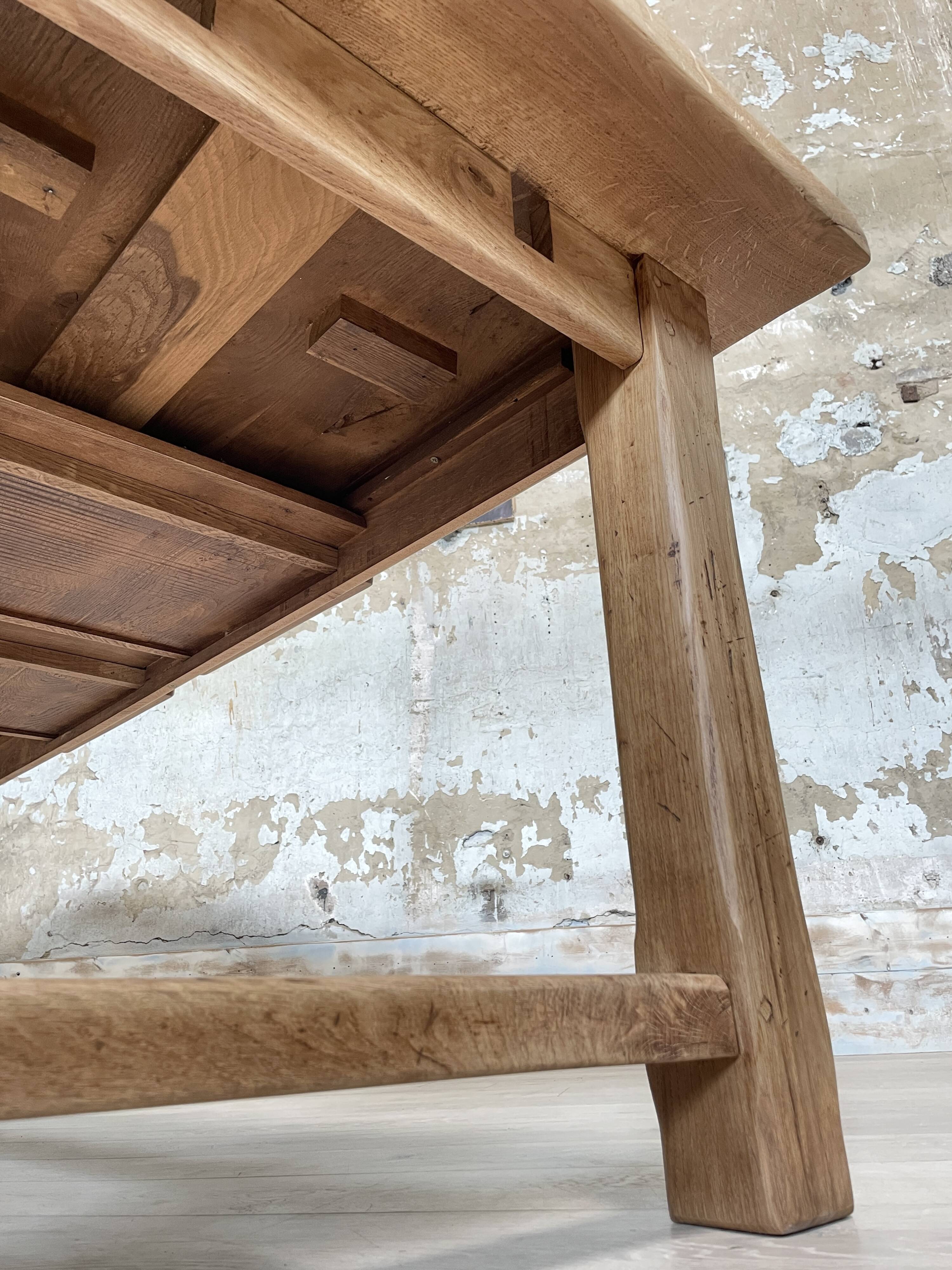 Solid oak farm table