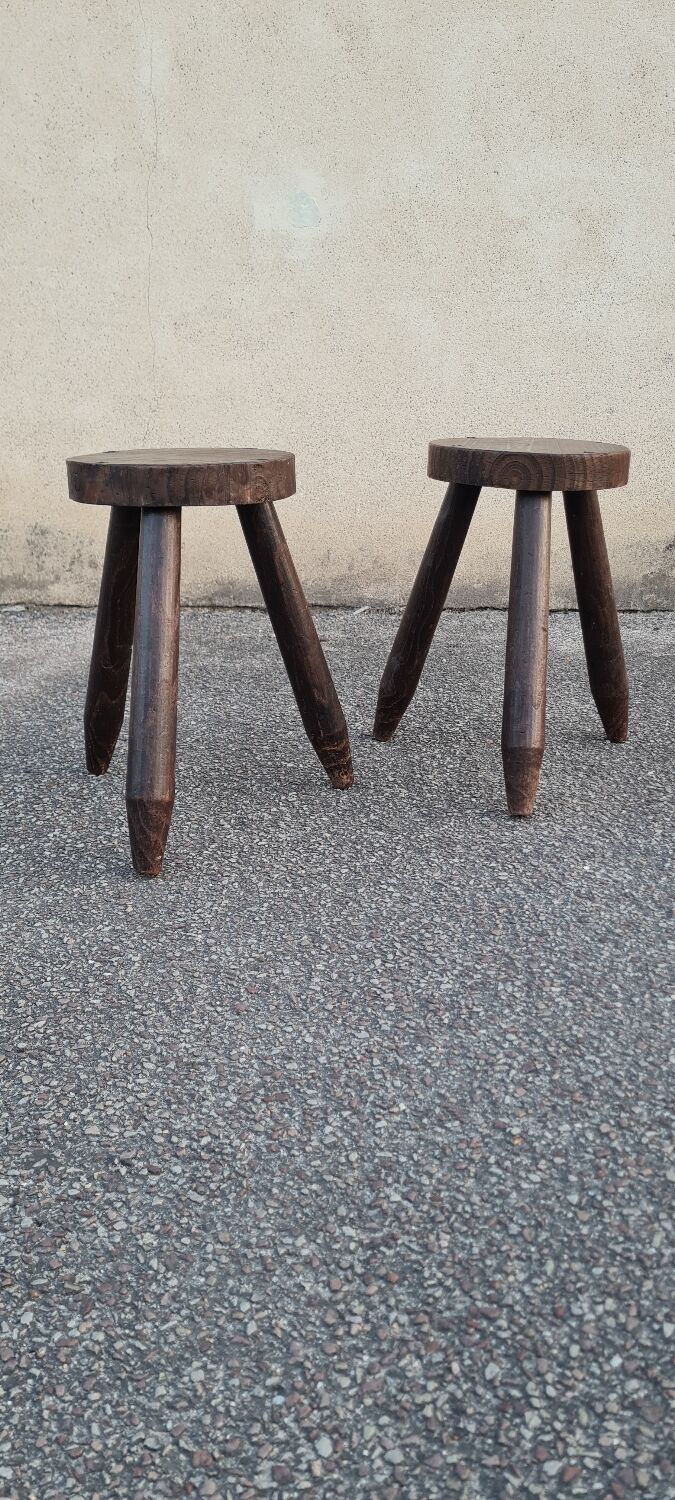 Pair of tripod stools