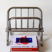 Chrome tubular steel magazine holder, Le Zack 1980