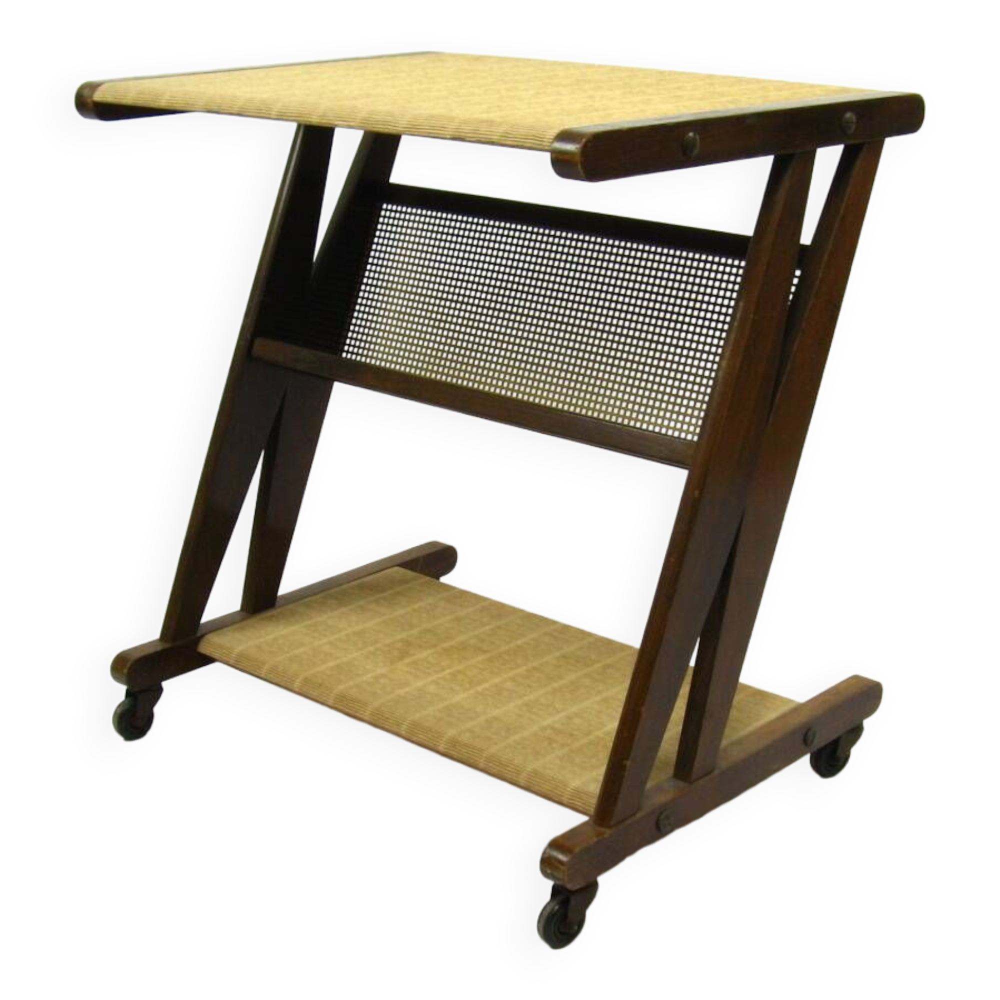 Jullian serving unit on wheels, vintage