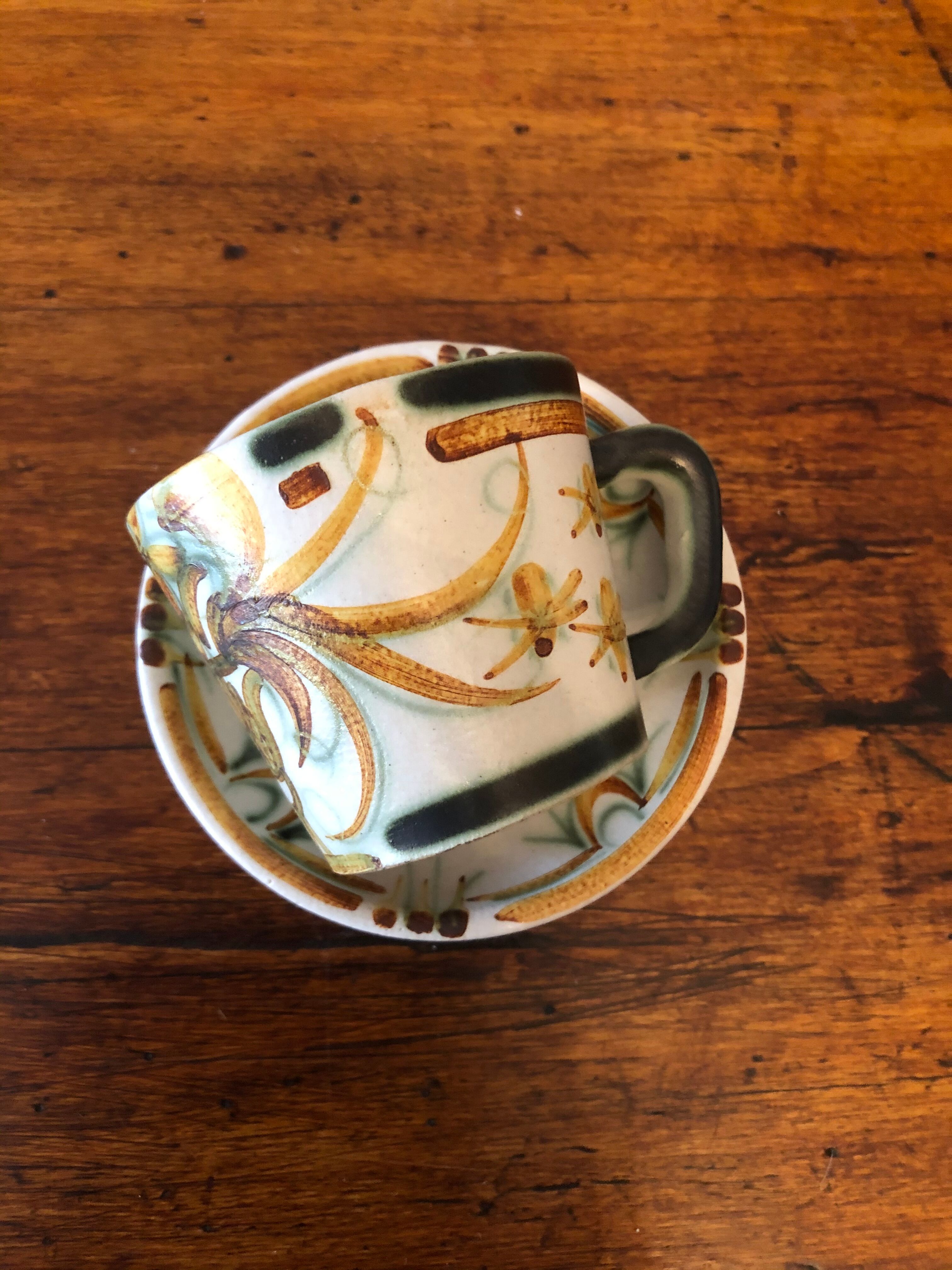 Coffee service for 4 peoples, cups, Keraluc