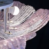 Fascinating Vintage Murano Glass Ceiling lamp Pink