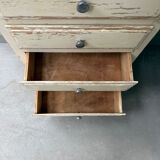 Vintage chest of drawers with a butter yellow patina (renovated)