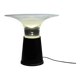 VISTOSI - RARE LAMP WITH LEATHER BASE AND GLASS - ITALY - 1970