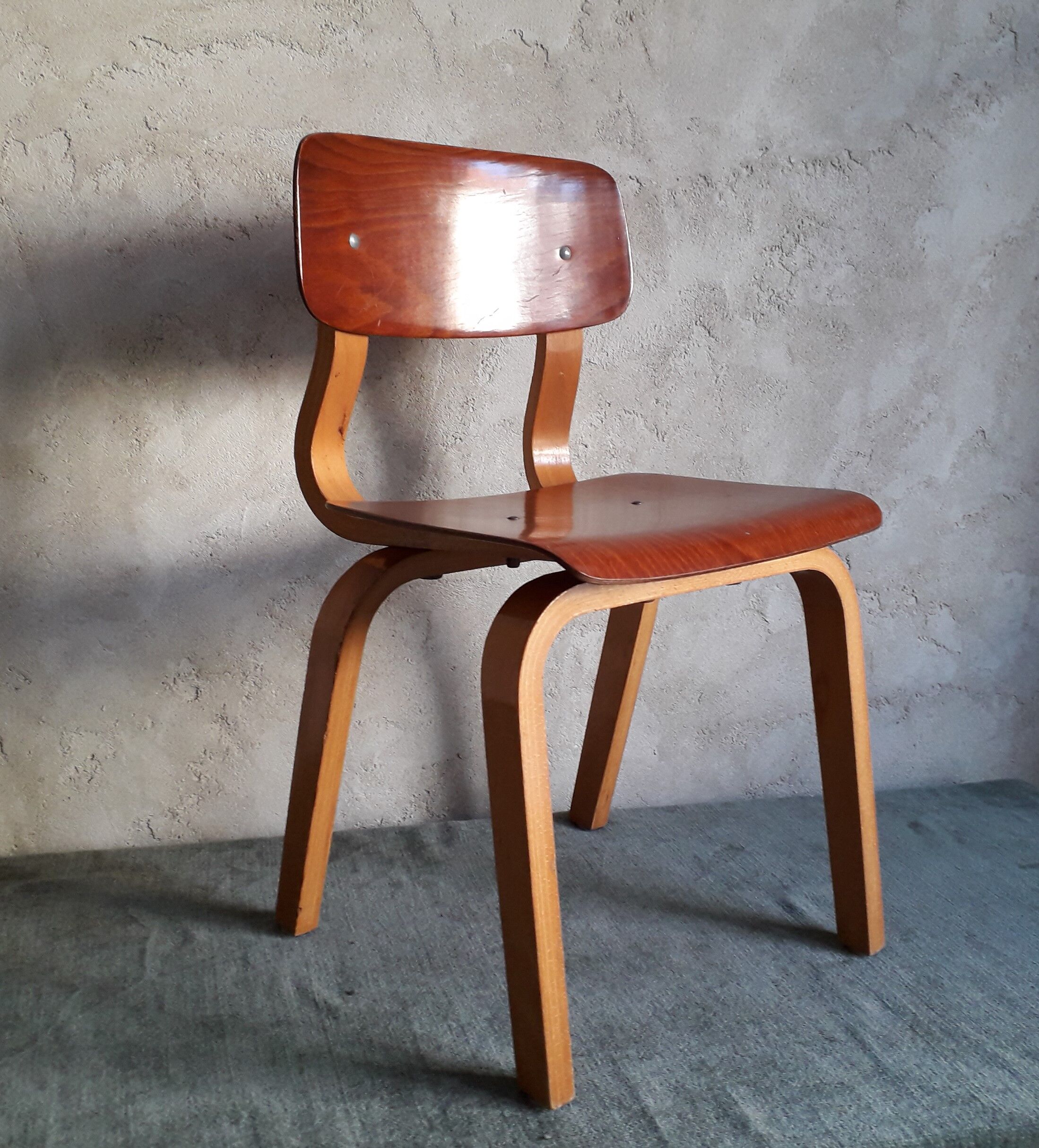 Children's school chair made of vintage wood
