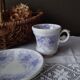 Ancienne tasse brûlot et sa sous-tasse Sarreguemines « Bryona »