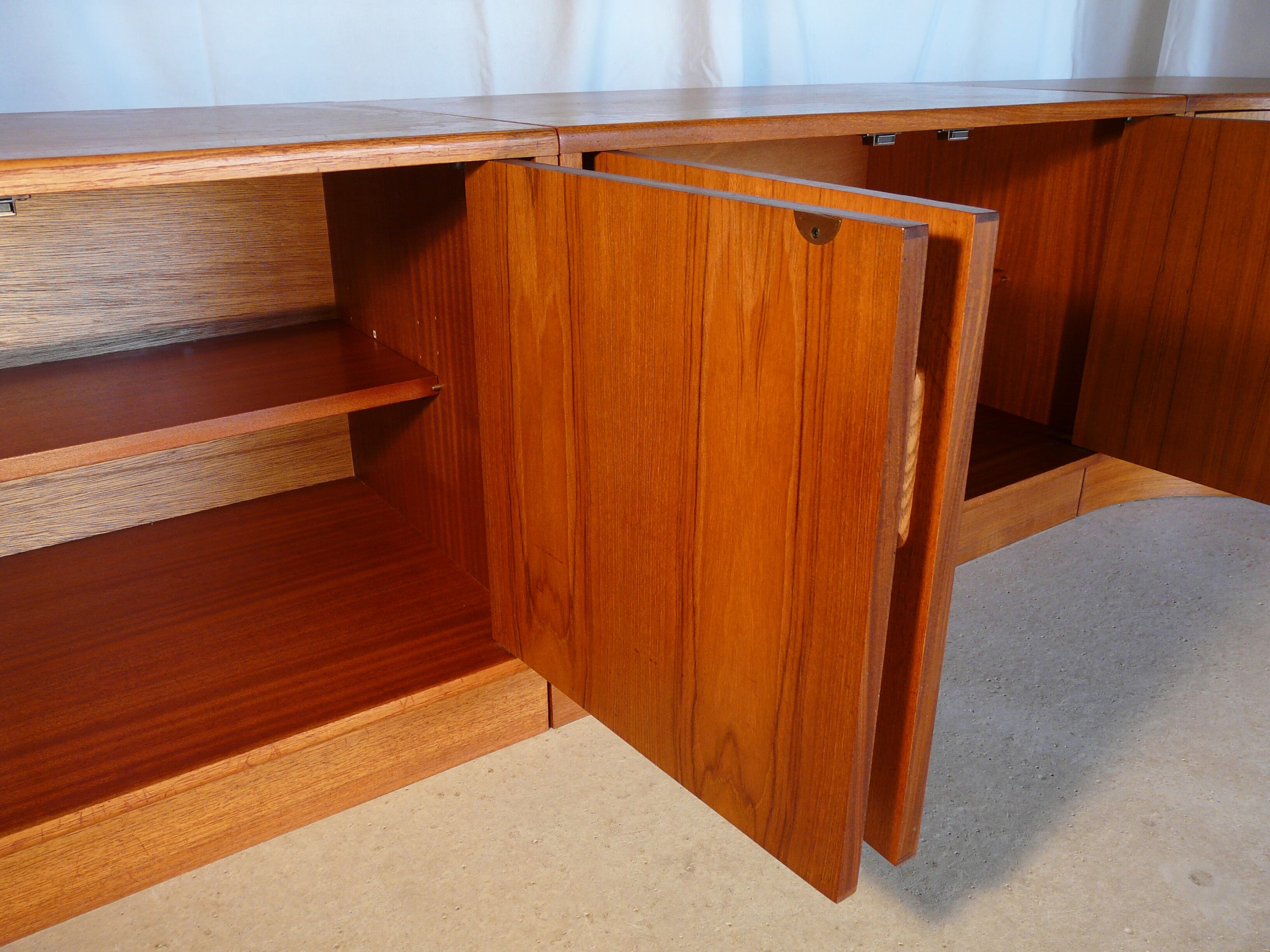 G Plan teak modular angle line