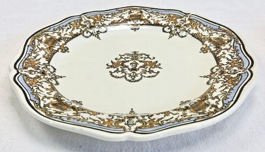 6 flat plates Gien Dionysos the children at the press 1938 1960