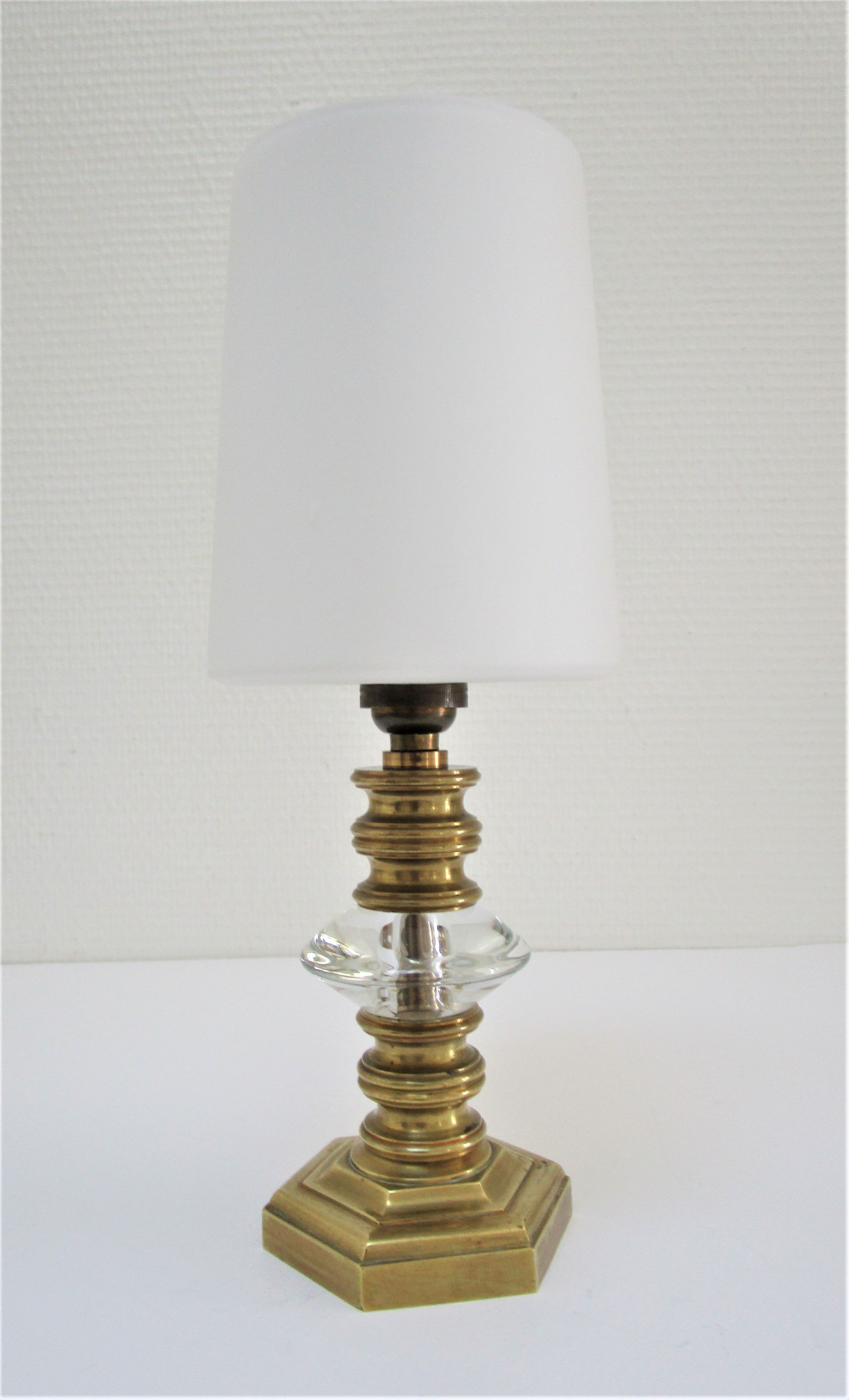 lamp gilded bronze crystal and opaline style neo classic vintage