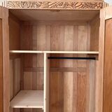 Art Deco style cabinet in raw wood, renovated