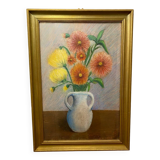 Still life with Dalhia signed J de Sereys, circa 1970.