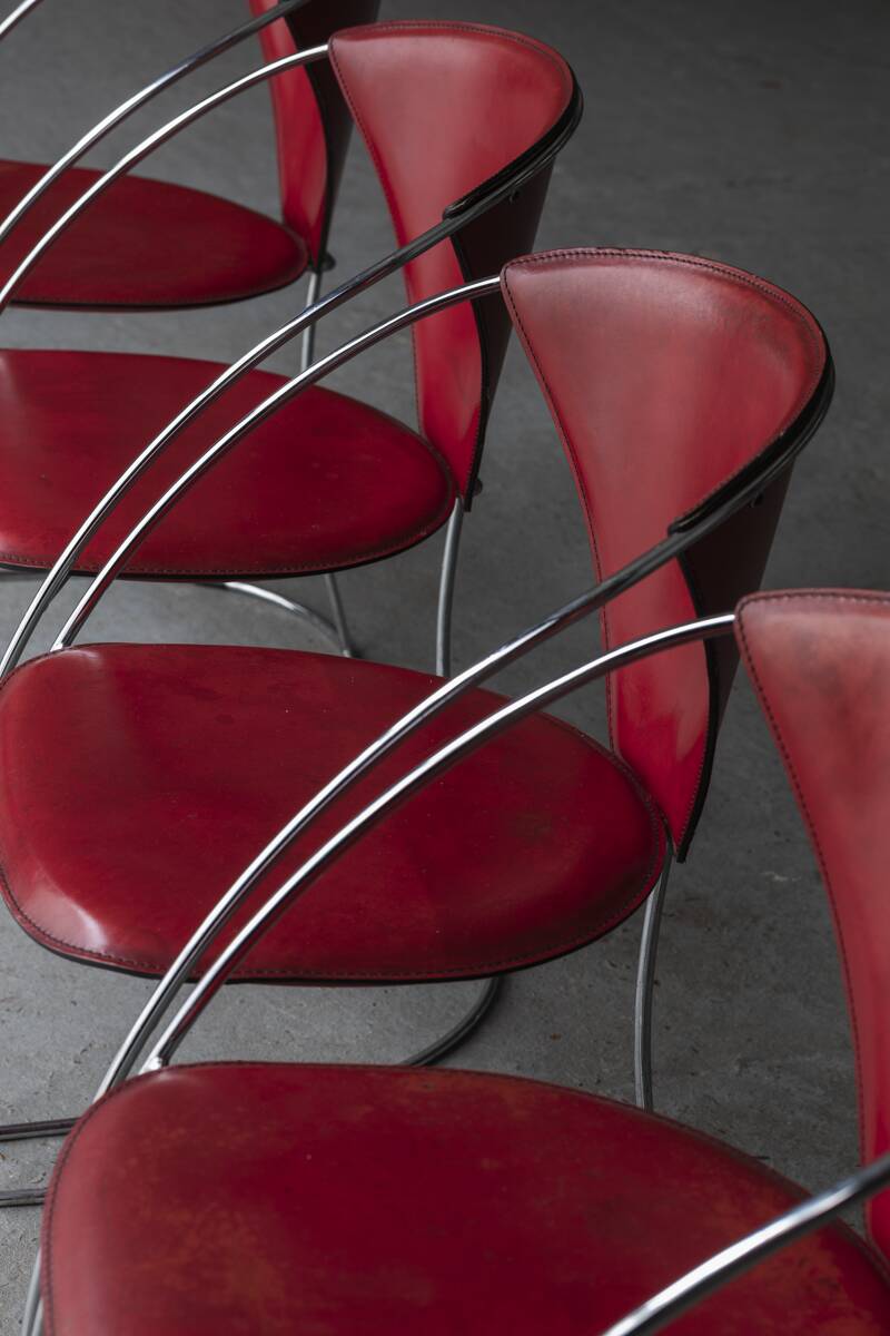 Set of 4 dining chairs 'Linda' by Arrben, Italian design, 1980s