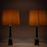 pair Large Colum Table lamps by Loevsky & Loevsky USA 1970s