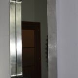Rectangular brushed steel mirror by Xavier Feal, 1970