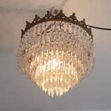 Old chandelier with stamps