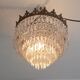 Old chandelier with stamps