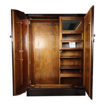 Armoire compacte pour homme en chêne Art Déco anglais