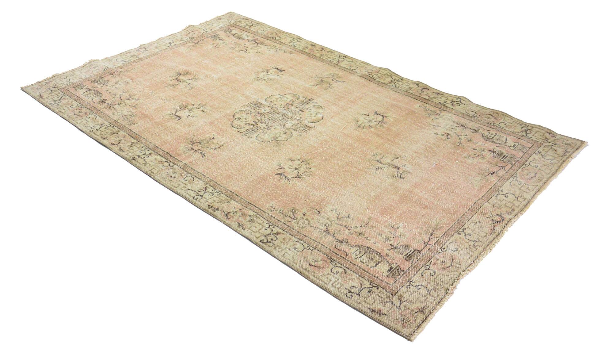 Tapis Oushak Vintage – Palette Chaude & Motifs Subtils, 172 x 258 cm