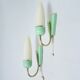 Pair of italian 50's pale green and gold