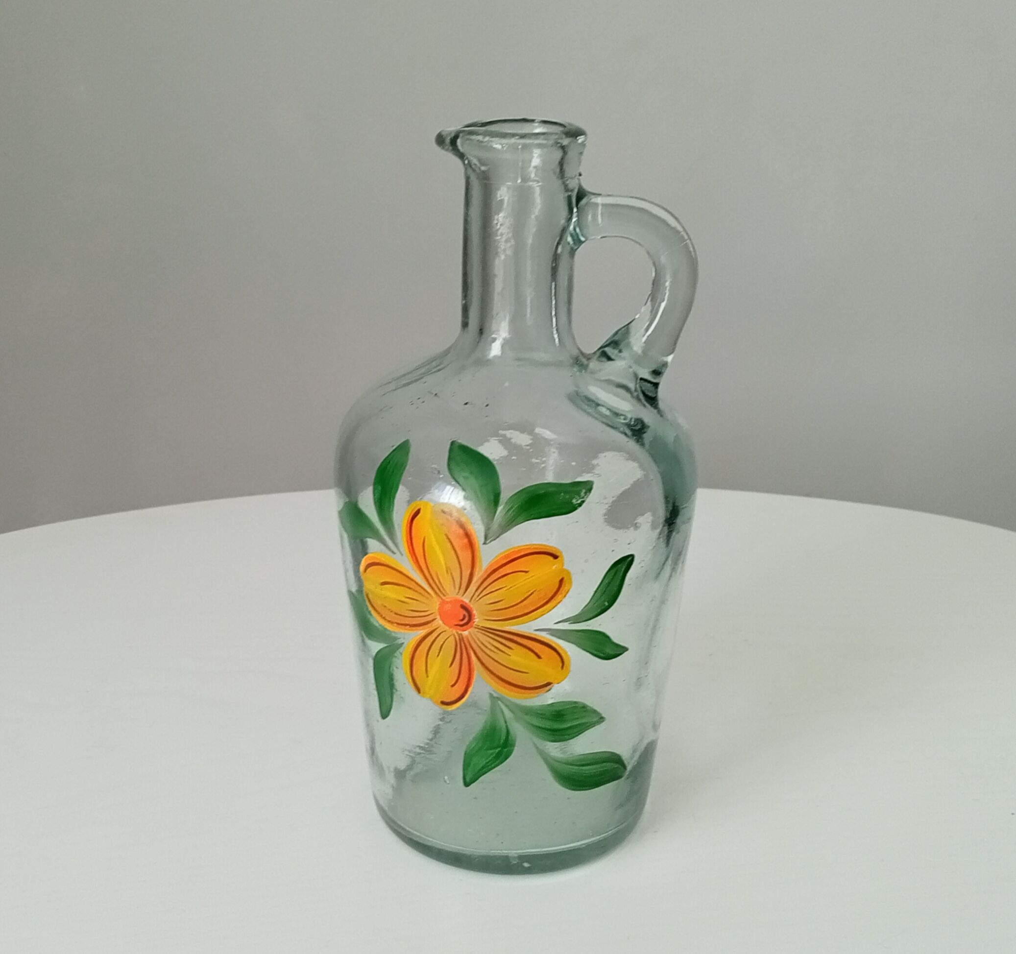 Vintage pitcher made of blown glass