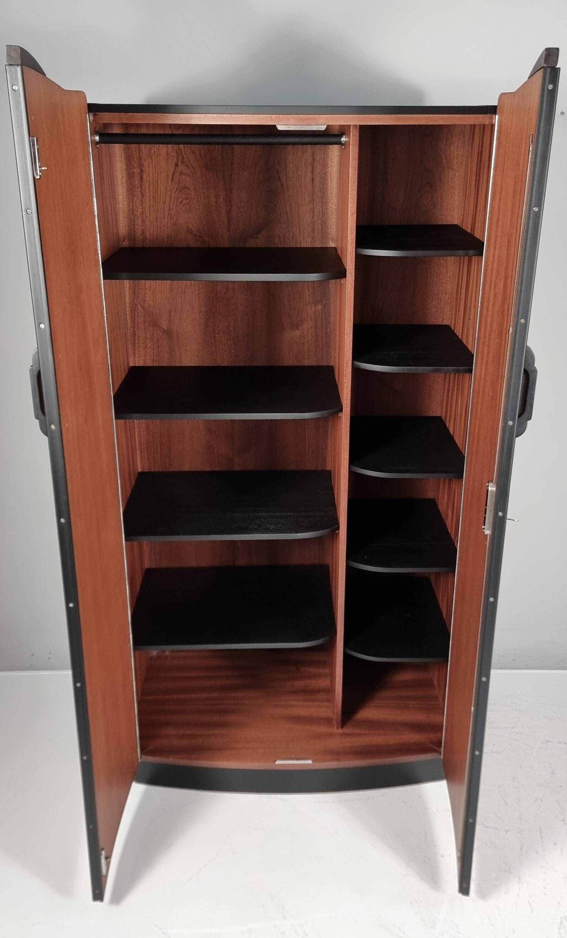 Art Deco Walnut Wardrobe, 1970s