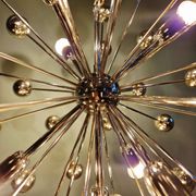 Lustre Sputnik en métal chromé, design Space Age, 1960