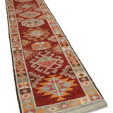 Handwoven Antique Anatolian Red Runner Rug 78 cm x 383 cm