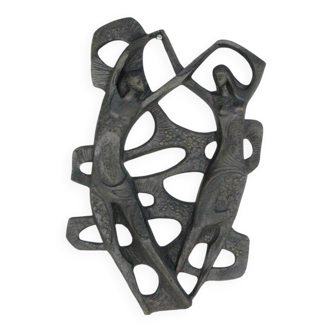 Brutalist Ars Munda resin wall decoration dancing couple