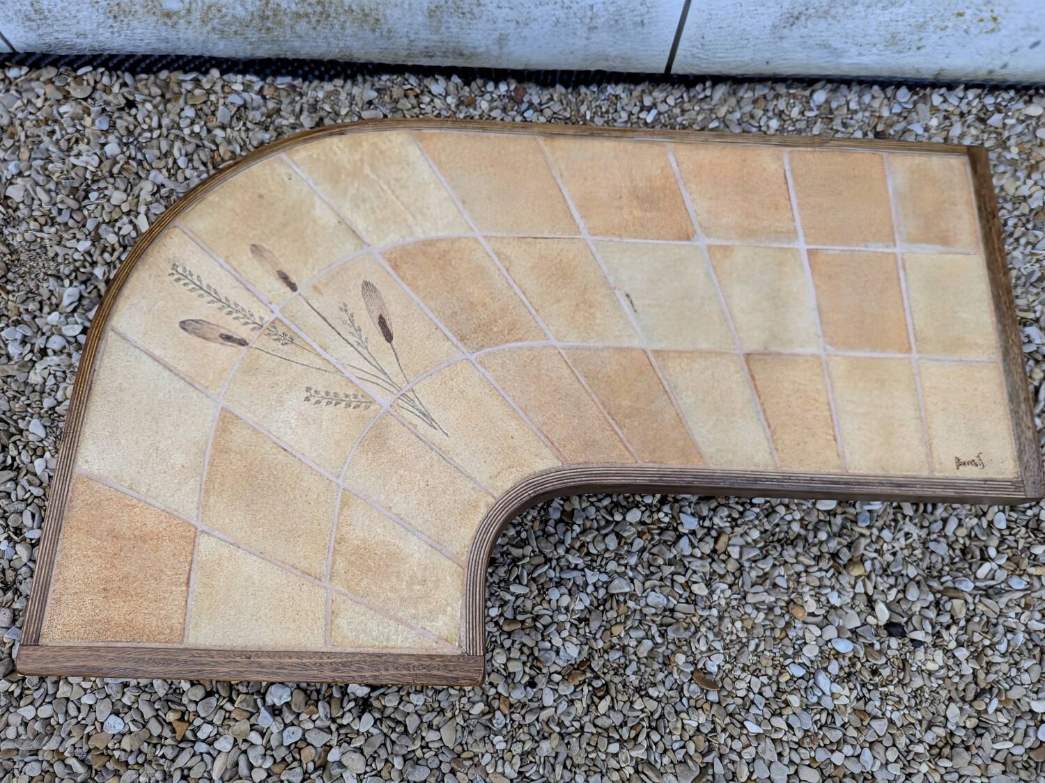 Vintage Vallauris Herbier Design Coffee Table Signed Barrois