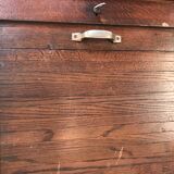 Cabinet with louver or curtain
