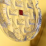 Cendrier rond vintage en verre transparent, Italie, années 1990