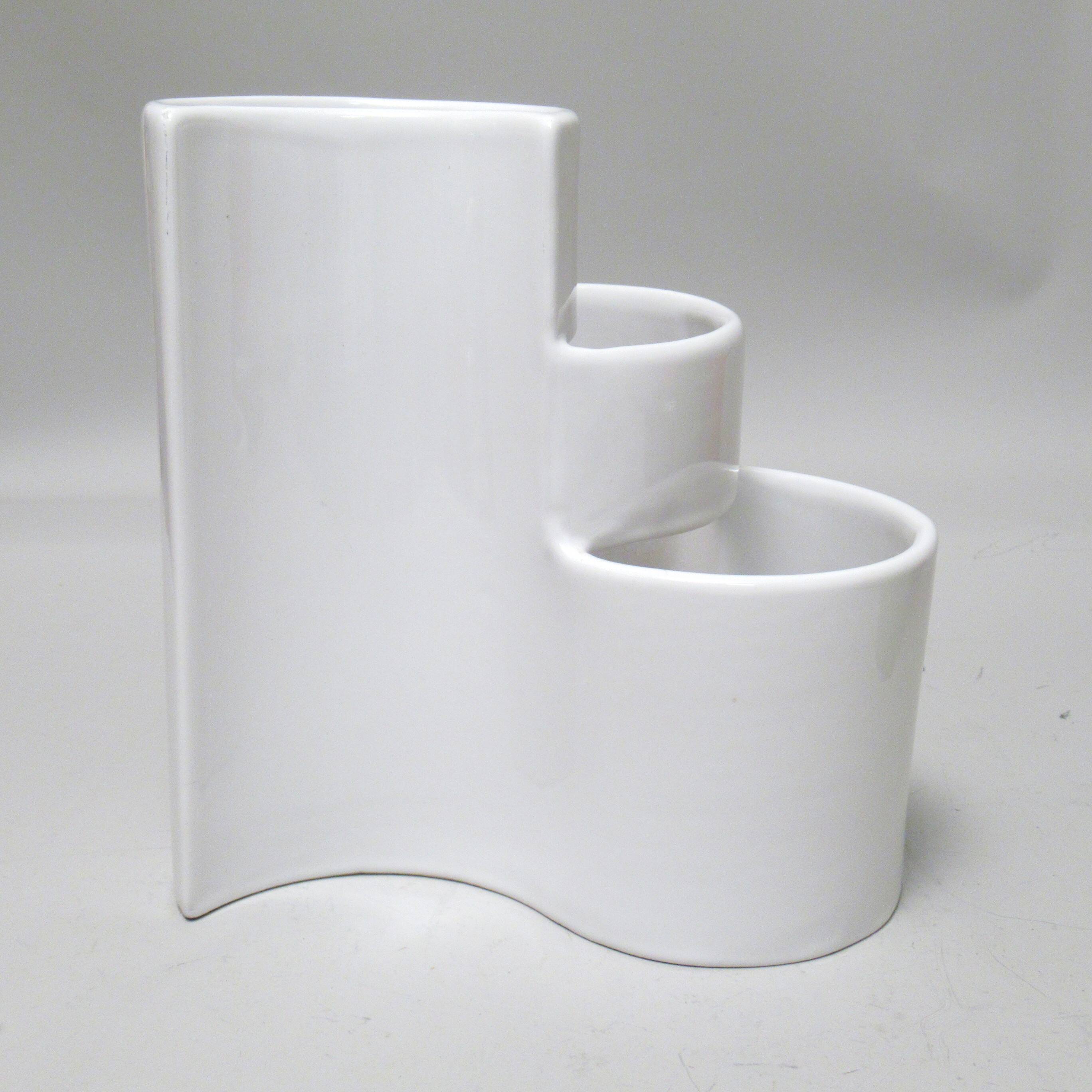 Vase Aster blanc Giotto Stoppino Fratelli Brambilla
