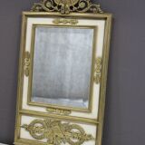 Empire mirror in bronze and marble, early 19th century